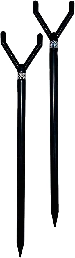 Fishin’ Stix Trident Telescoping Fishing Rod Holders – Extendable 12"–30", 50 lb+ Capacity, Sand Stake Pole Stand for Surf Fishing, Bank Angling, Catfish Rods, Lure & Bait Setup