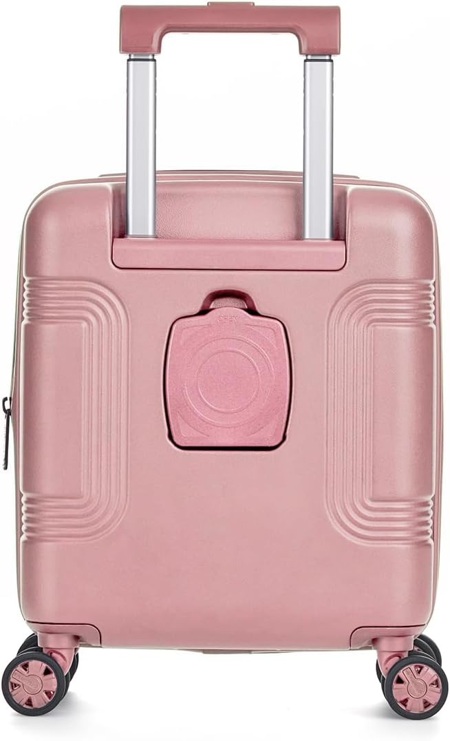 biaggi Runway Hybrid Expandable Underseat Carry-On – Lightweight TSA-Approved Polycarbonate Travel Bag, Perfect for Getaways & Long Weekends (Expandable Underseater, Pink)
