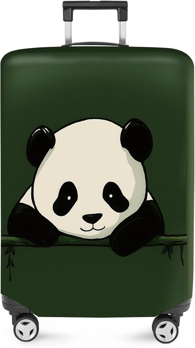 ANNA QUEEN Panda Luggage Cover, Cute Panda Design Suitcase Protector, Stretchable Washable Travel Sleeve for 28-30 Inch Luggage