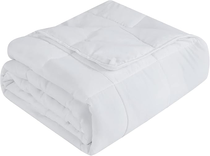 L'AGRATY Weighted Blanket - 48"x72" 15lbs Cooling Breathable Heavy Blanket Microfiber Material with Glass Beads Big Blanket for Adult All-Season Summer Fall Winter Soft Thick Comfort Blanket
