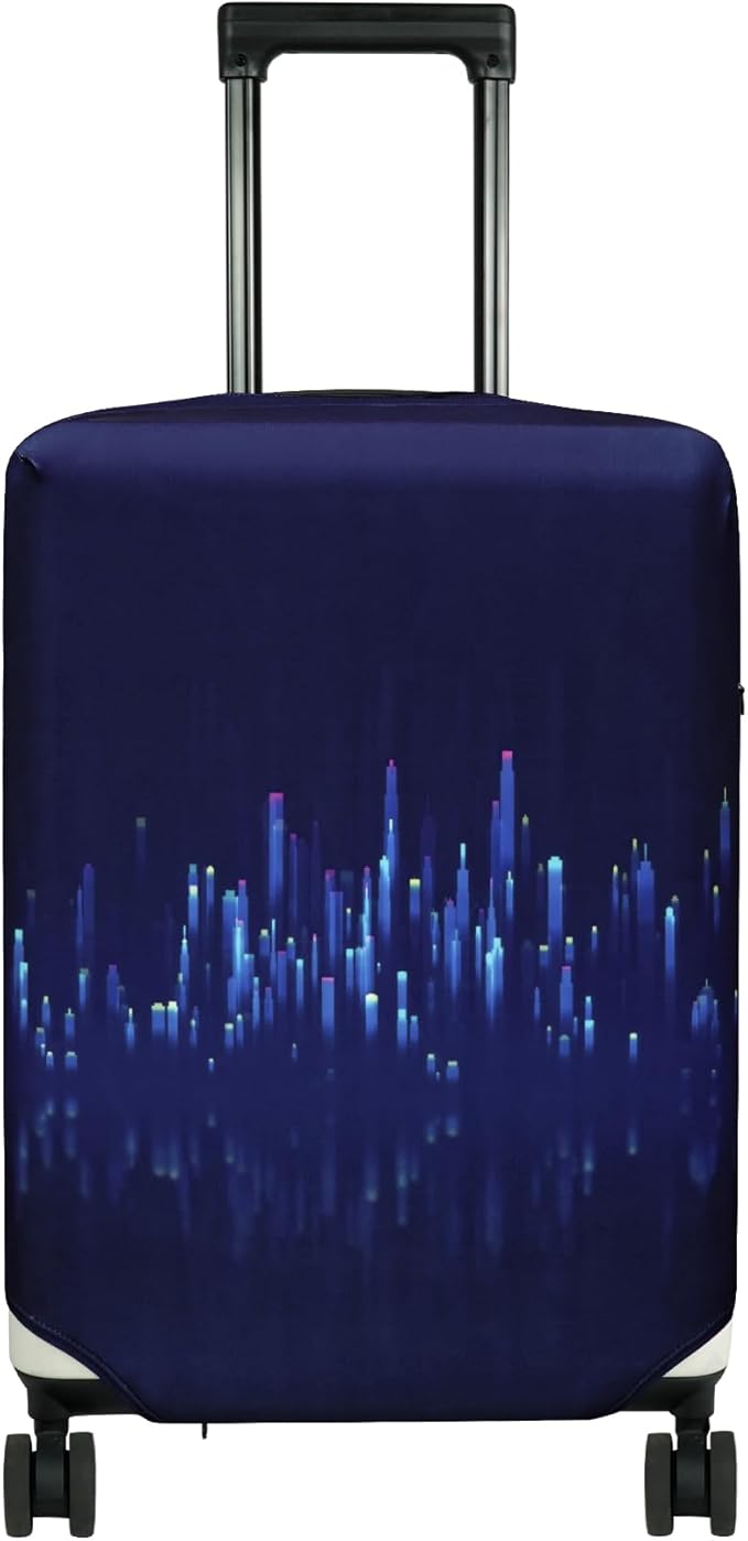 HYPER VENTURE Washable Luggage Cover - Fashion Suitcase Protector Fits 18-22 Inch Luggage (Nightscape, S)