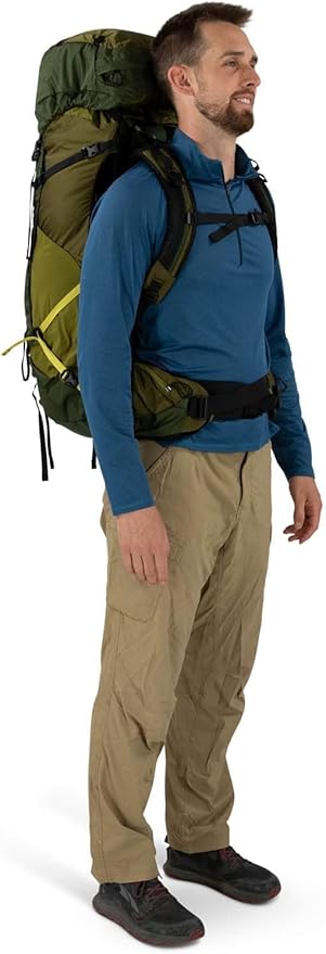 Osprey Atmos AG LT 50L Men's Backpacking Backpack, Scenic Valley/Green Peppercorn, L/XL