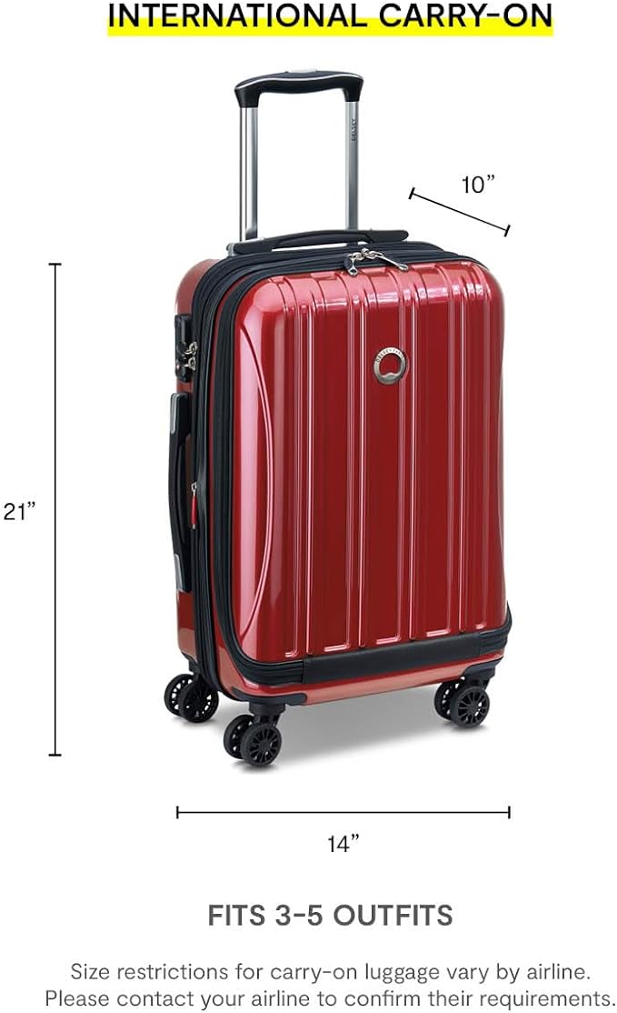 DELSEY PARIS Helium Aero Hardside Expandable Luggage with Spinner Wheels, Brick Red, 2-Piece Set (19/28)