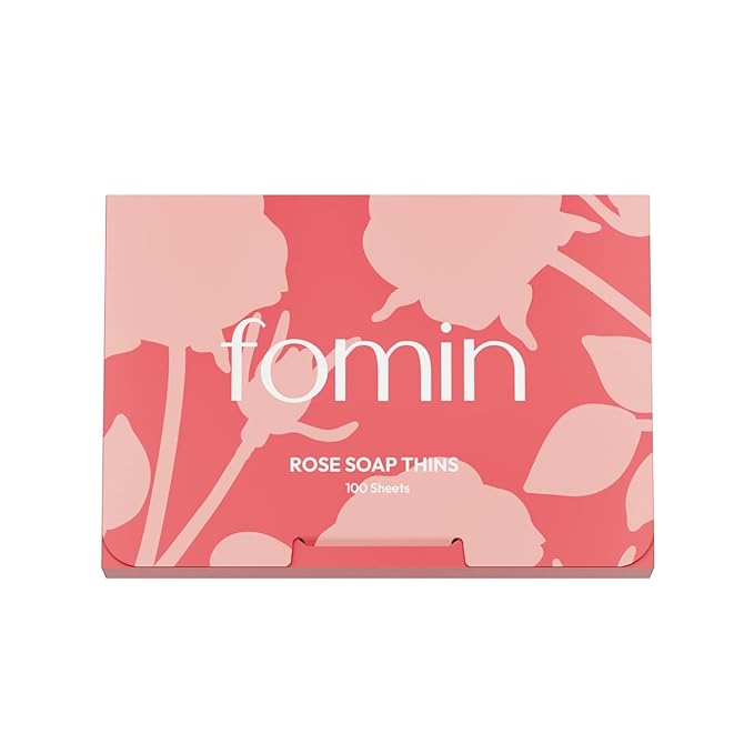 FOMIN - Antibacterial Paper Soap Sheets for Hand Washing - (100 Sheets) Rose Portable Travel Soap Sheets, Dissolvable Camping Mini Soap, Portable Hand Soap sheet
