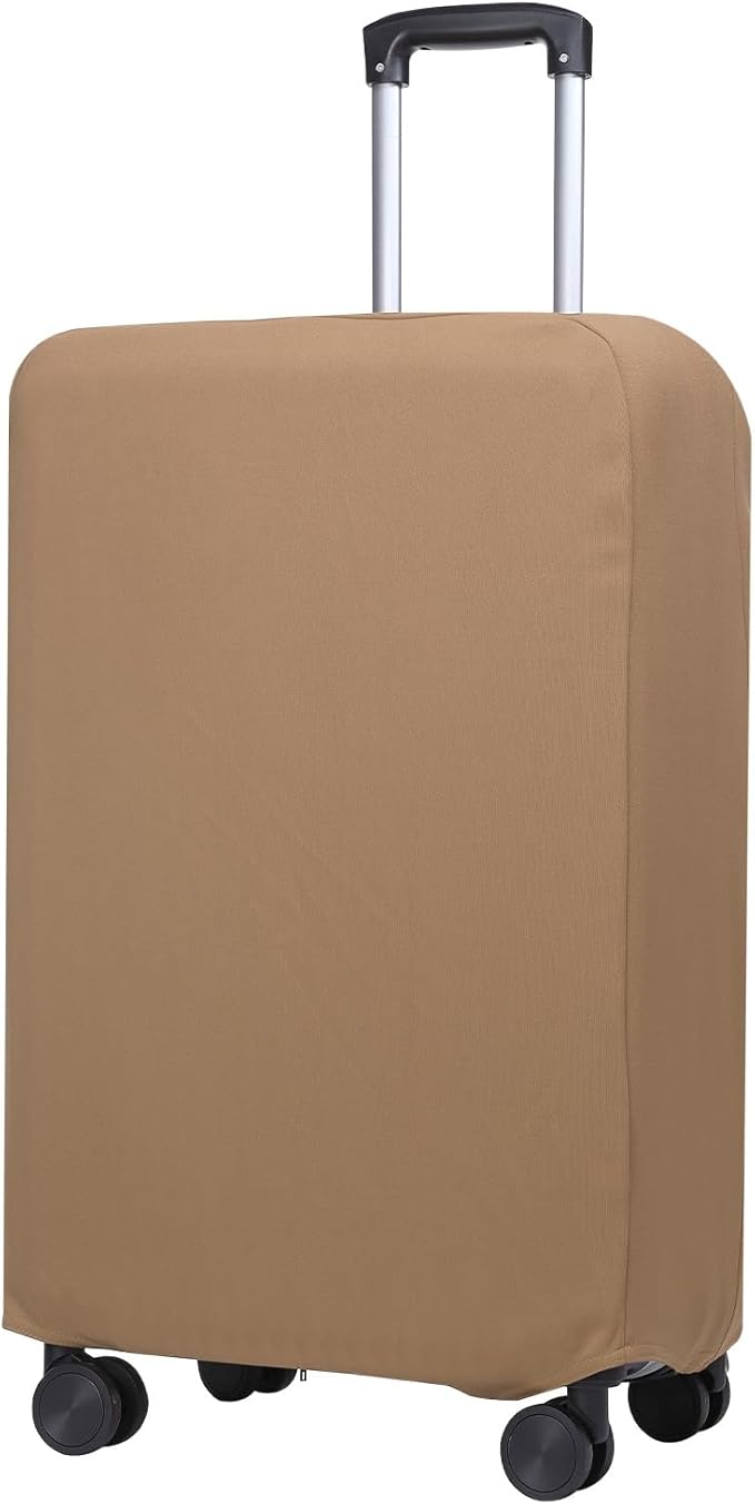PATIKIL Luggage Cover, Suitcases Covers Elastic Carry on Cover Protector Washable Scratch-Resistant Fits 24-25 Inch Luggage for Travel Business Trips, Khaki