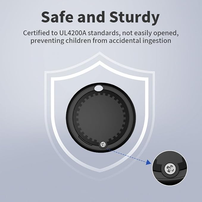 4 Pack Air Tracker Tags Work with Apple Find My, Apple MFi Certified Smart Bluetooth Tracking Tags Key Finder Item Locator, Waterproof Worldwide Tracker for Pets Wallet Backpack Luggage