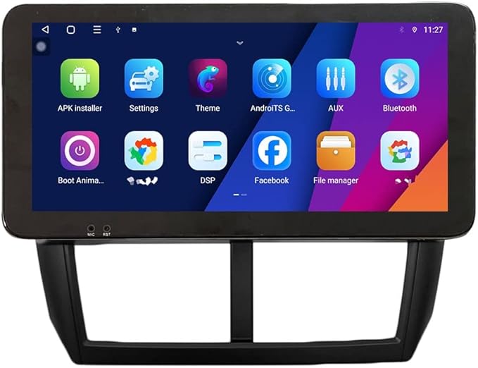 Kunfine CarPlay Android Auto Navigation Stereo GPS Radio Reverse Camera Display 10.33" QLED Touchscreen Headunit Tablet Pad Media Player for Subaru Forester 2007-2013, if Applicable Quad Core 1G+32G
