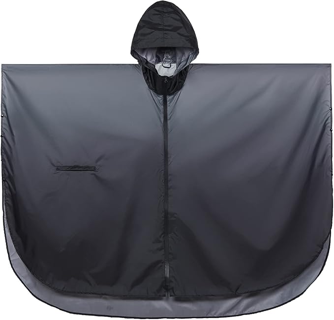 SaphiRose Rain Poncho Jacket Coat Hooded for Adults with Pockets