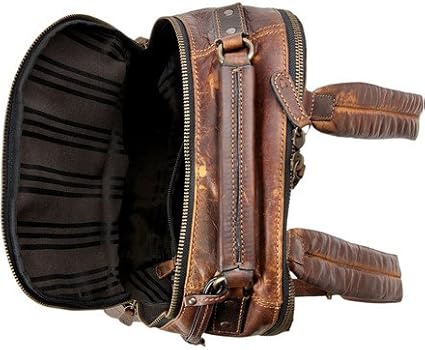 FRYE Men's Logan Antique Pull Up Backpack, Dark Brown, One Size