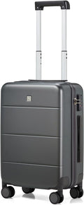 Hanke 20 Inch Carry On Luggage 22x14x9 Airline Approved PC Hard Shell Suitcases with Wheels TSA Luggage for Women Men Lightweight Travel Luggage(Graphite Grey)