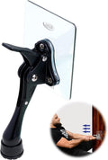Door Stopper with Adhesive Bracket Stickers, No Drilling or Tools Needed, Available for All Doors, Door Holder, Heavy Door Stop, KickDown Door Stoppers, Bottom of Door by HASHI (Black/Bracket)