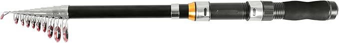 Telescopic Collapsible Extendable Fishing Rod for Saltwater and Freshwater, Lightweight and Compact Design