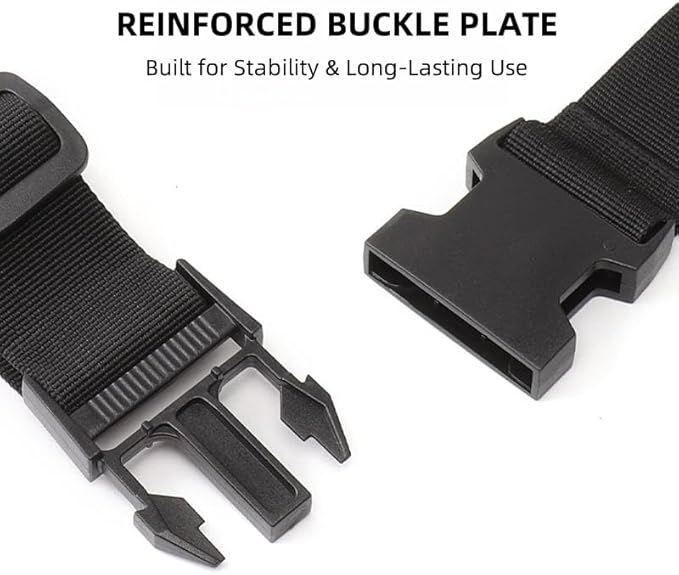 Adjustable Heavy-Duty Luggage Straps for Suitcases – Thickened Travel Belts for Carry-On, Checked Bags, and Backpacks – Keep Your Luggage Secure (Black)