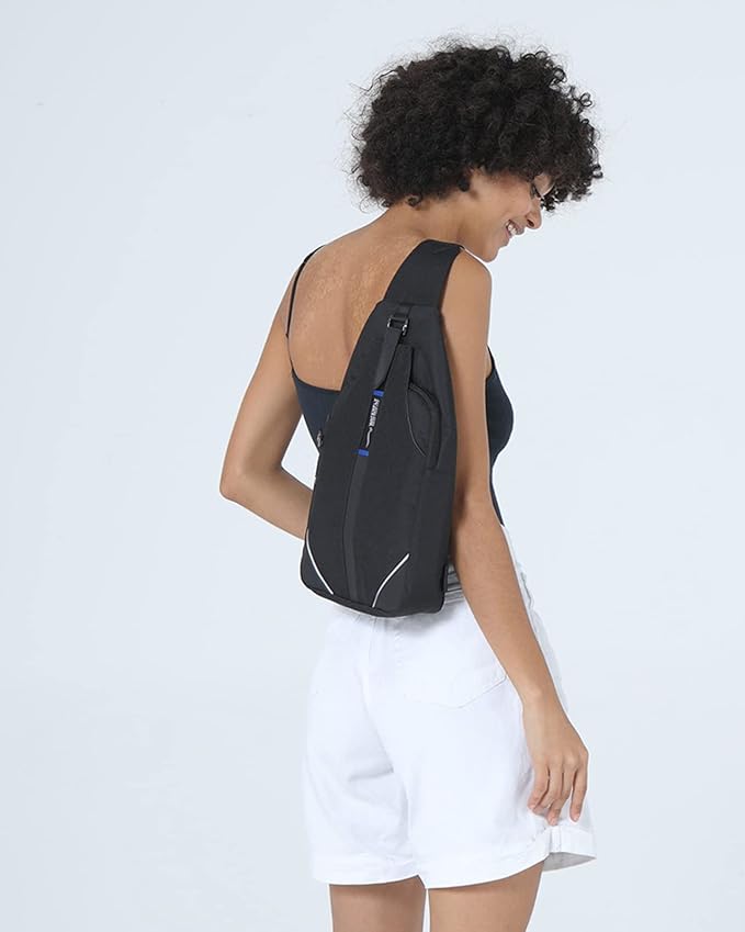 WATERFLY Small Crossbody Sling Backpack Anti Theft Backpack for Traveling Chest Shoulder Bag