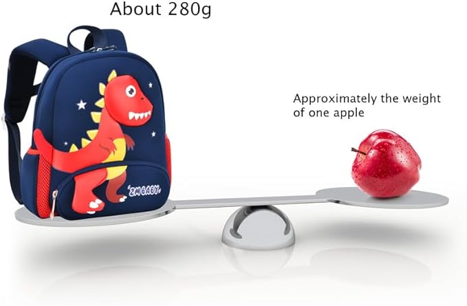 Padgene Toddler Backpacks Kids Preschool Backpack Waterproof Neoprene Animal Schoolbag Lunch backpack 3D Cartoon Mini Travel Bag for Boys Girls Ages 3-5