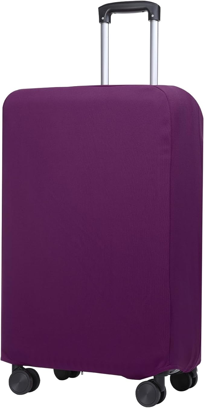 PATIKIL Luggage Cover, Suitcases Covers Elastic Carry on Cover Protector Washable Scratch-Resistant Fits 19-21 Inch Luggage for Travel Business Trips, Purple