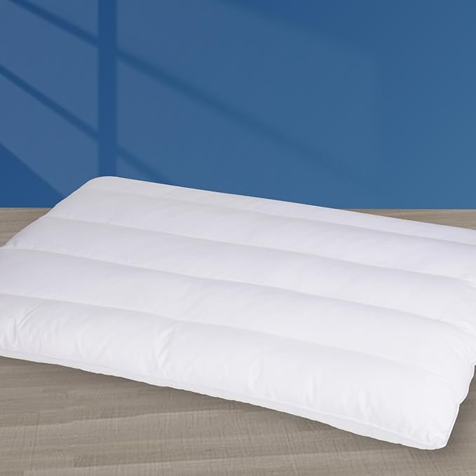 MINUPWELL Ultra Flat Small Pillow for Sleeping, 18x13in Small Pillow for Travel 7D High Support 2.5 inch Height Ultra Thin Pillows -Mini Pillow - 100% Cotton