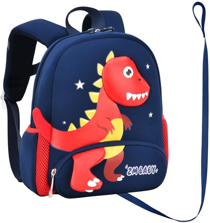 Padgene Toddler Backpacks Kids Preschool Backpack Waterproof Neoprene Animal Schoolbag Lunch backpack 3D Cartoon Mini Travel Bag for Boys Girls Ages 3-5