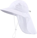 Home Prefer UPF 50+ Sun Hats for Men Women Wide Brim Fishing Hat with Neck Flap UV Protection Sunblock Safari Bucket Hat