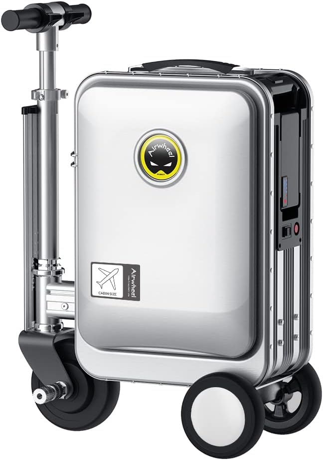 Airwheel SE3S Smart Rideable Suitcase Electric Luggage Scooter For Travel (silver)