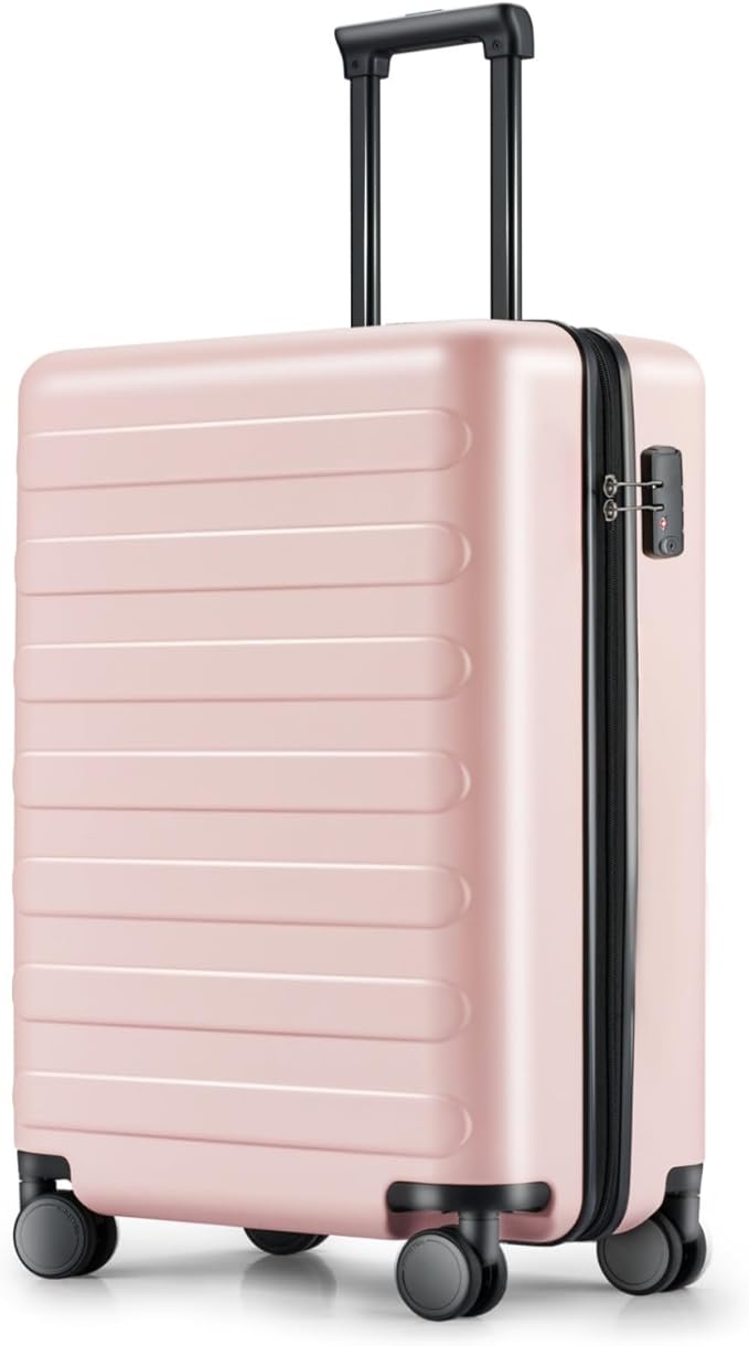 Carry on Luggage 22 X 14 X 9 Airline Approved, 20 Inch Luggage for 3-5 Days Travel, Double Spinner Wheels, 100% Hardshell PC, TSA Lock (04-Pink (Basic), Carry-On 20-Inch)