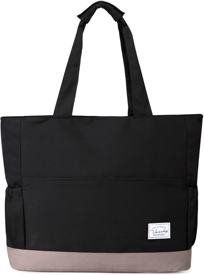 VASCHY Beach Bag for Women, Large Waterproof Sandproof Fold-able Packable Pool Tote Bag w Zipper/Pockets