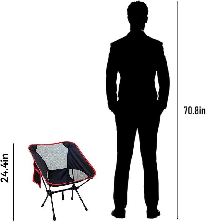 Camping Chairs Portable, Foldable Chair Lightweight, Backpacking Chair for Adults, Folding Chairs for Outside Camp (Medium-2)