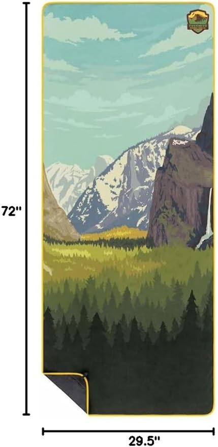 Rumpl Tech Towel Quick-Dry Towel for Travel, Beach, and Camp, Yosemite National Park