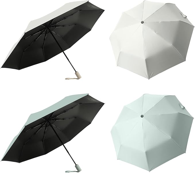 BAODINI Small UV Protection Travel Umbrella Compact for Rain and Sun UPF 50+ 41 inch Portable Umbrella for Women and Men