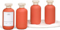 ASEVAT 6.7oz Plastic Refillable Travel Shampoo Bottles, Empty Travel Shampoo and Conditioner Bottles Reusable, Travel Size Shampoo Bottle, Hand Soap Dispenser for Vacation, Gym, Home(Orange)