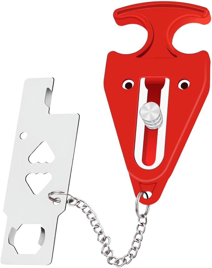 Portable Door Lock for Hotel Home Apartment, Door Blocker Security No Drill Door Lock for Privacy and Safety Portable Safety Locks for Kid Women