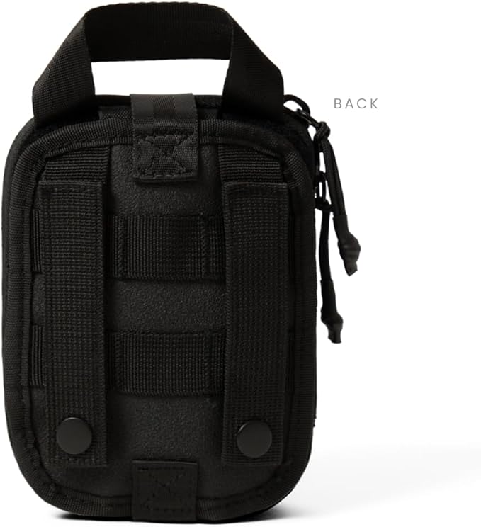 My Medic Sidekick Pro - Camping Hiking and Backpacking First Aid Kit - 70 Items with Tourniquet - HSA and FSA Eligible - Small Ifak Great for Travel or Motorcycle - Portable Emergency Kit – Black