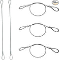 10 Pack Luggage Lock Safety Cable, Stainless Steel Cable with Loops, Stainless Steel Safety Cable, Safety Cable Lock, Braided Steel Coated Safety Cable Luggage Lock 2mm Thickness 12 inch Length
