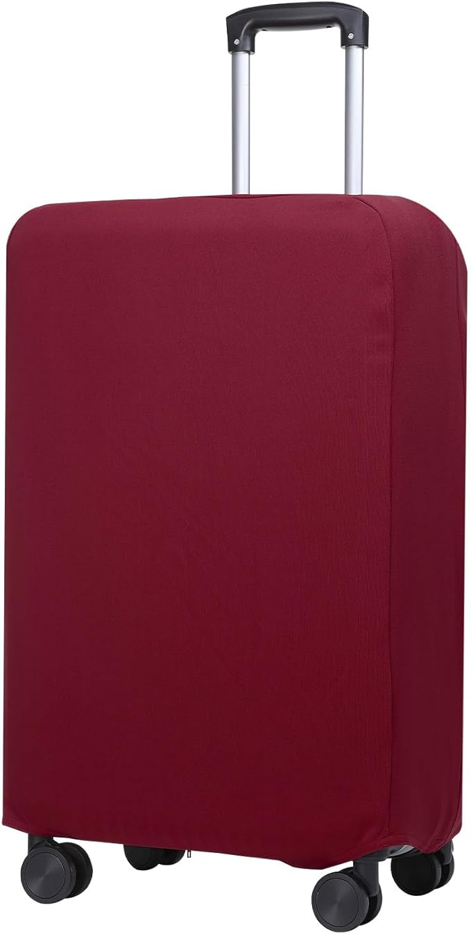 PATIKIL Luggage Cover, Suitcases Covers Elastic Carry on Cover Protector Washable Scratch-Resistant Fits 28-29 Inch Luggage for Travel Business Trips, Wine Red