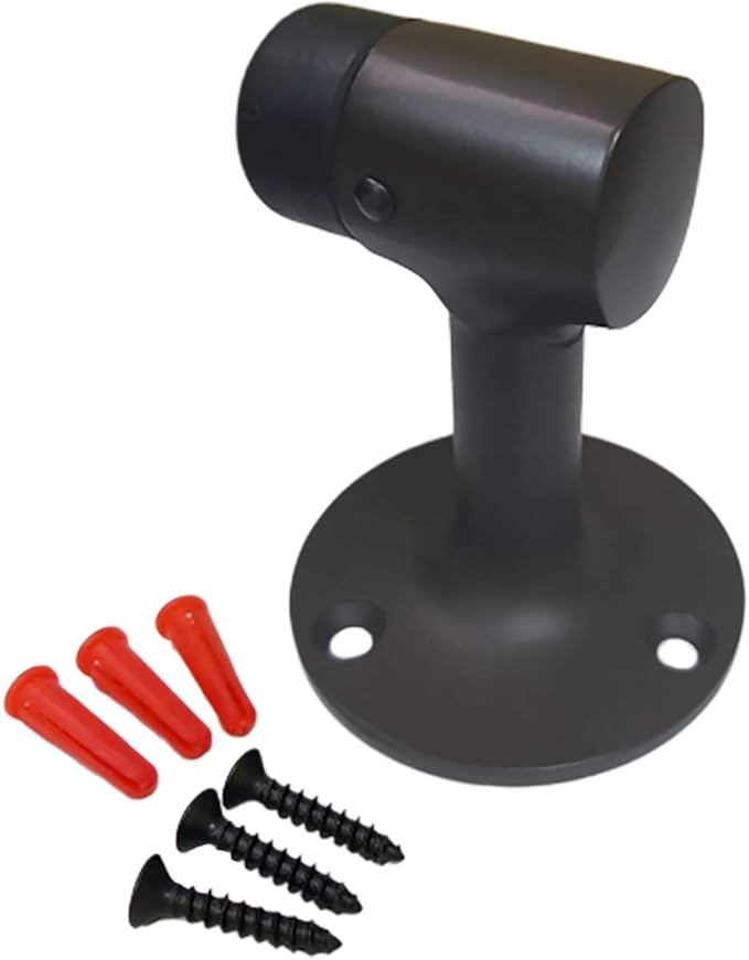 QCAA Solid Brass Door Stop, 3" Height, US10B ORB Oil Rubbed Bronze, Made in Taiwan, 2 Pack