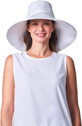 Coolibar UPF 50+ Women's Brittany Beach Hat - Sun Protective White