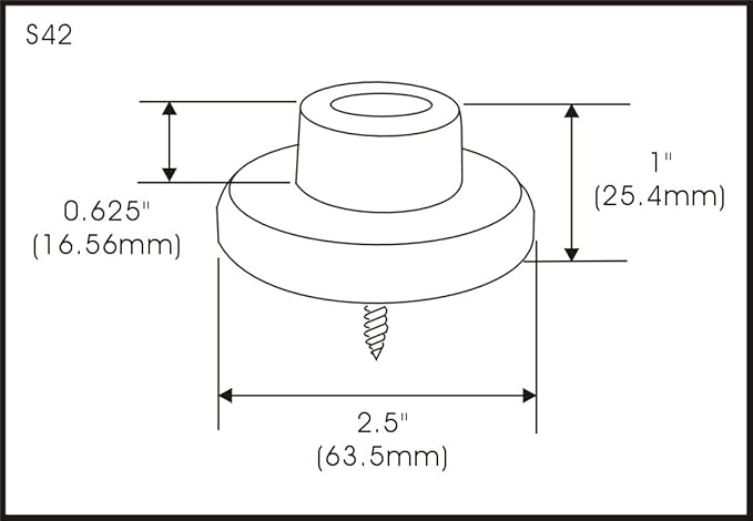 QCAA Stainless Steel Wall Mount Concave Door Stop, 2-1/2" Diameter, ORB Oil Rubbed Bronze, 12 Pack