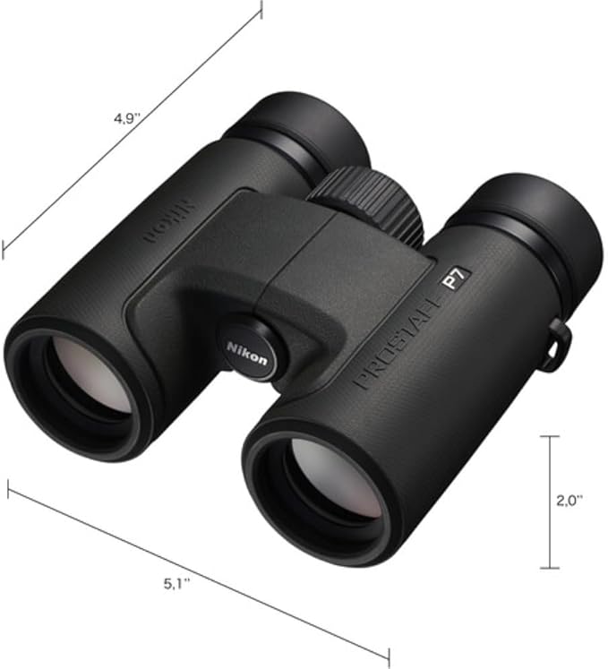 Nikon PROSTAFF P7 10x30 Binoculars Bundled with Harness Strap + Deluxe Cleaning Kit + Smartphone to Binocular Adapter + Microfiber Cleaning Cloth (5 Items)