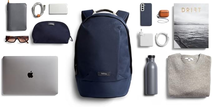Bellroy Classic Backpack Compact – (Laptop Bag, Laptop Backpack, 16L) - Navy