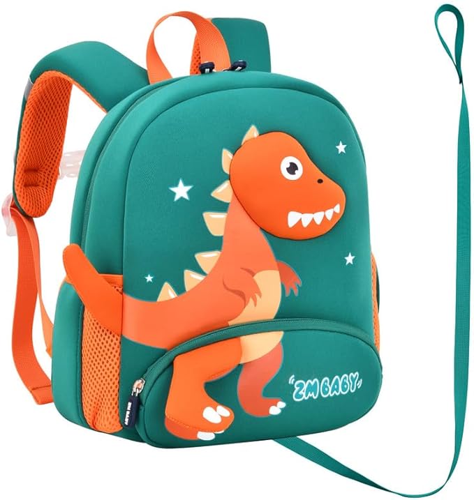 Padgene Toddler Backpacks Kids Preschool Backpack Waterproof Neoprene Animal Schoolbag Lunch backpack 3D Cartoon Mini Travel Bag for Boys Girls Ages 3-5