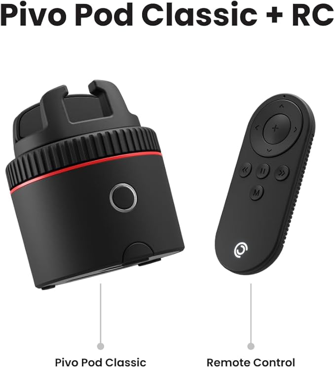 Pivo Pod Classic Auto Face Tracking Phone Holder, 360° Rotation, Content Creator Essentials for Fitness Tracker with Remote Control