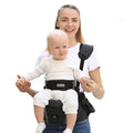 Baby Hip Seat Carrier Baby Waist Stool for Child Infant Toddler with Adjustable Strap Buckle Pocket Soft Inner Huge Storage (Black)