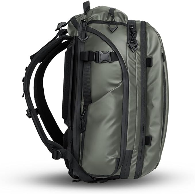 WANDRD TRANSIT Travel Backpack (35L): Expandable Carry-On Travel Backpack – Weather-Resistant, Laptop Compartment, Dual Side Access & Camera Cube Compatible Adventure Bag