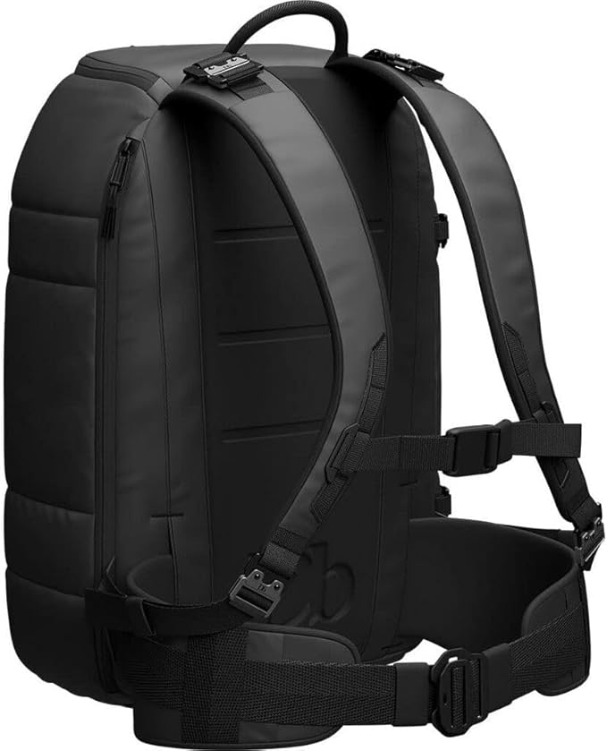 Db Journey Ramverk Backpack - Durable Travel Backpack with Laptop Compartment & Pockets for Work, Luggage with Roller Bag Hook Up System, 26L - Black Out