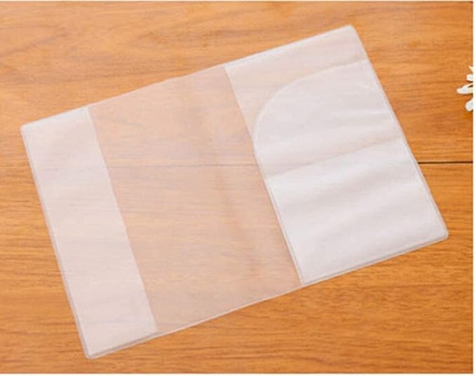 Clear Transparent Passport Cover Holder Case Organizer ID Card Travel Protector (Clear x5)