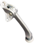 QCAA Heavy Duty Kickdown Door Stopper, 4", Zinc Die Cast, Satin Chrome, Made in Taiwan