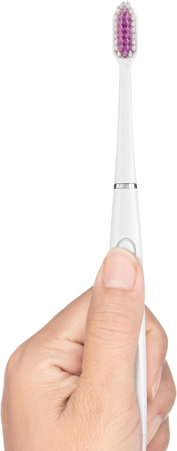 GUM Sonic Powered Toothbrush, Tapered Bristles Clean Below The Gumline, Bundle, White, 1 Handle(1ct) + 2 Refills(2ct. 1pk)