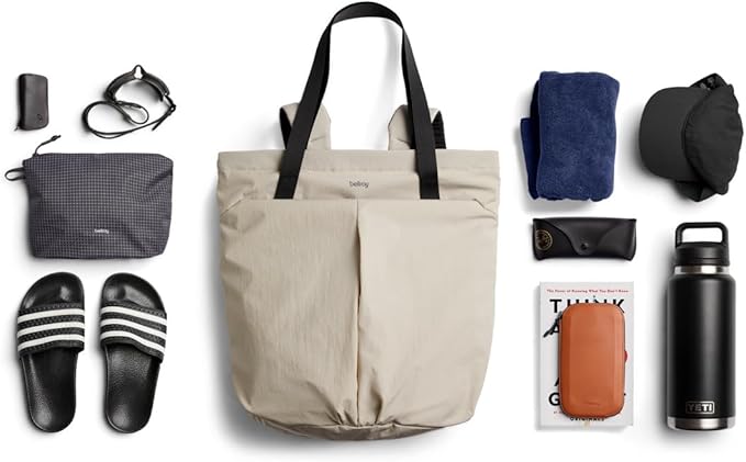 Bellroy Lite Totepack (18 liter lightweight tote bag and backpack, for beach, travel and every day) - Ash