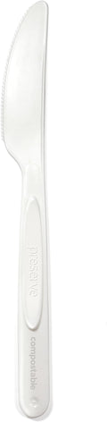 Preserve Compostable Knives, Made in USA, Medium Weight Cutlery, White, 840 Count