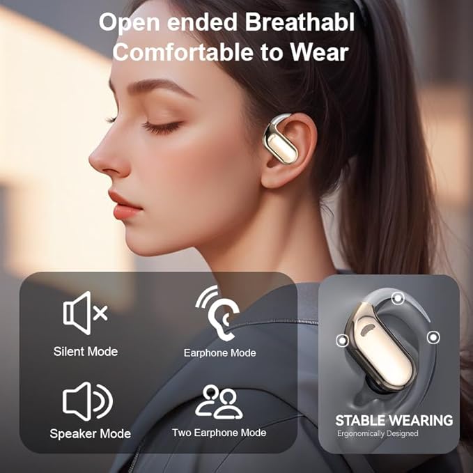 Translation Earbuds Real-Time, 3-in-1 AI Translator Earbuds with 144-Languages & Accents, Online Two-Way Translating Earbuds, Fit iOS and Android, Wireless Earbuds for Travel Business Learning (White)
